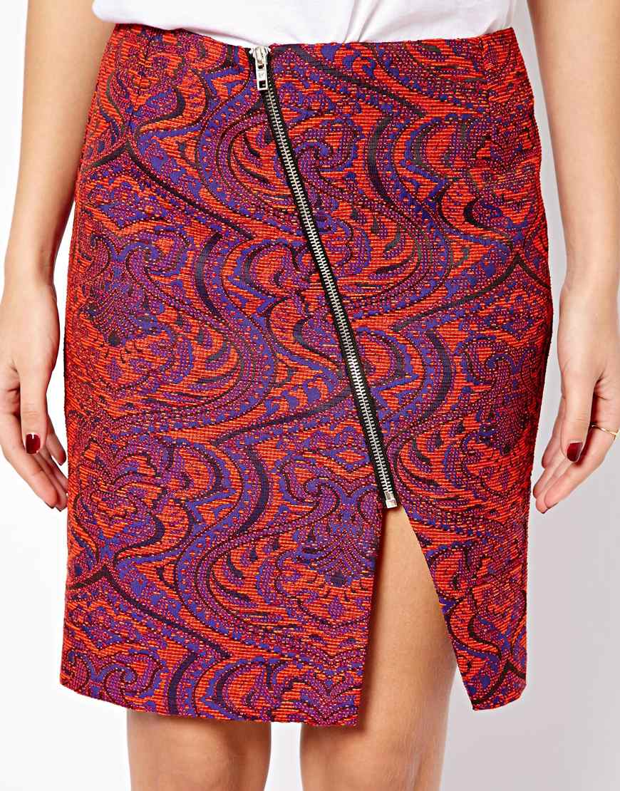 asos paisley skirt