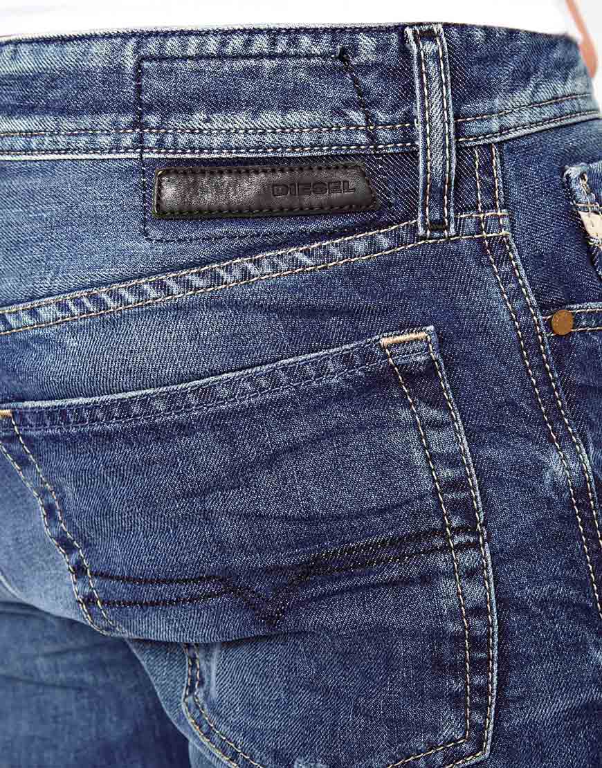 DIESEL Jeans New Fanker 814e Slim Bootcut in Blue for Men | Lyst