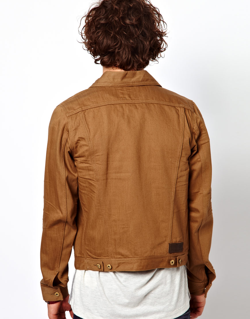 DIESEL Denim Jacket Elshar in Brown for Men Lyst