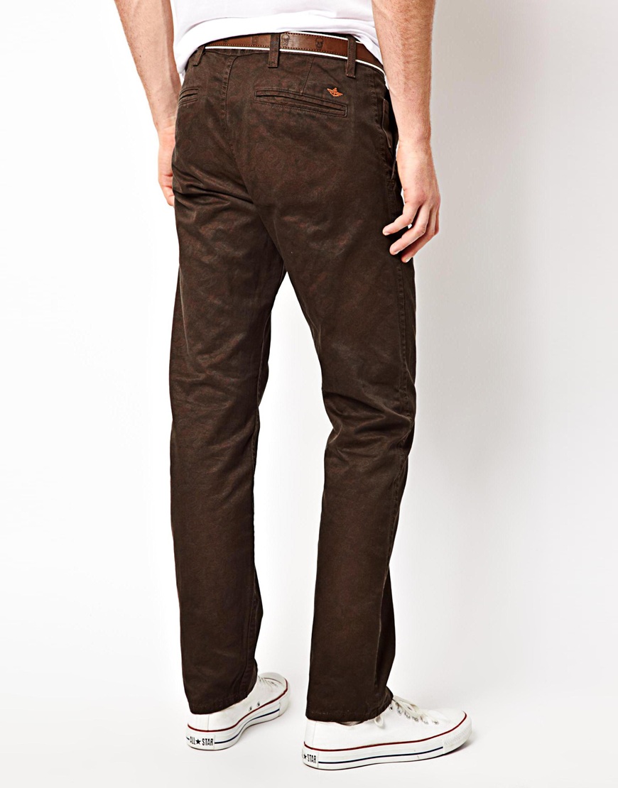 Dockers Alpha Khaki Chinos Slim Fit Paisley Print in Brown for Men - Lyst