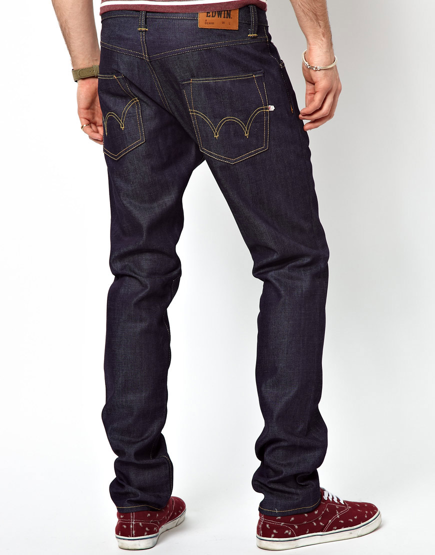 Edwin Ed-55 Relaxed Tapered Unwashed Raw Jeans in Blue for Men - Lyst