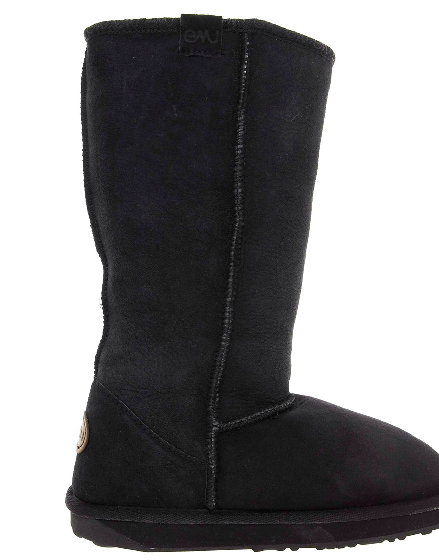 Lyst - Emu Stinger Hi Sheepskin Boots in Black