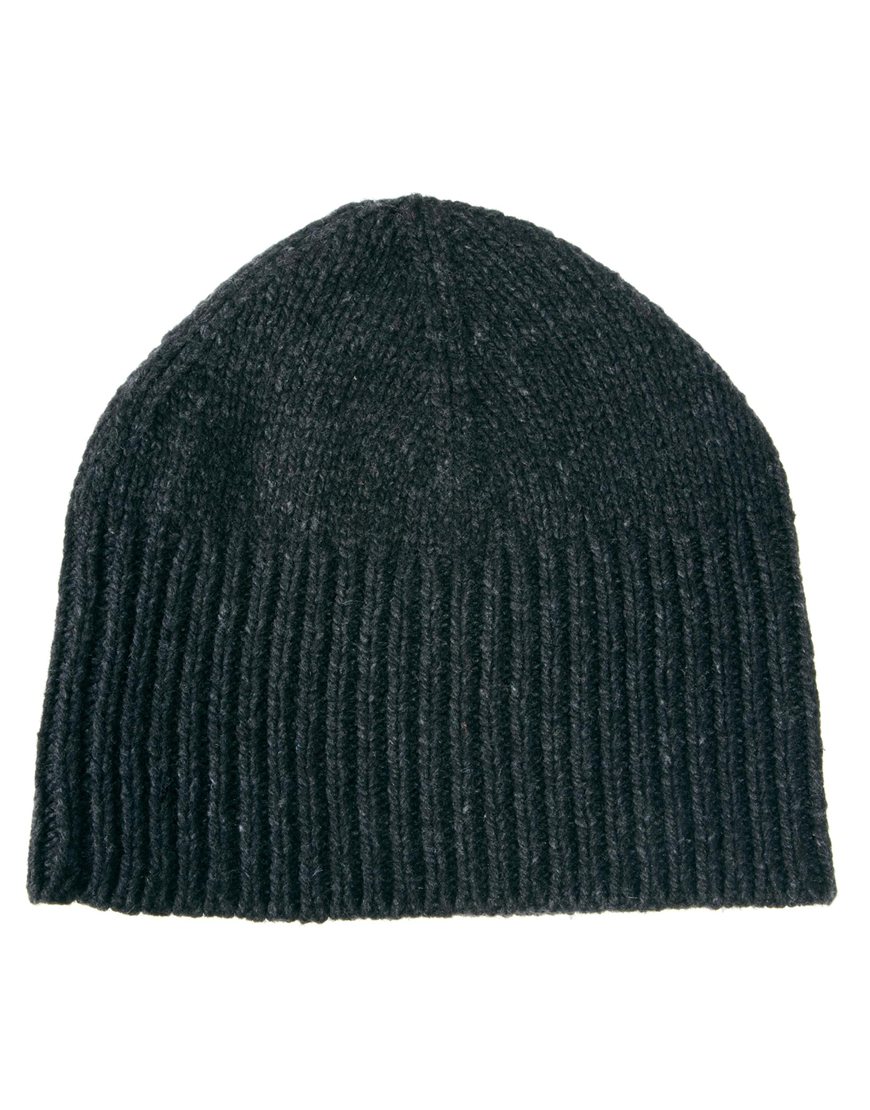 Fred Perry Ribbed Beanie Hat in Black for Men - Lyst