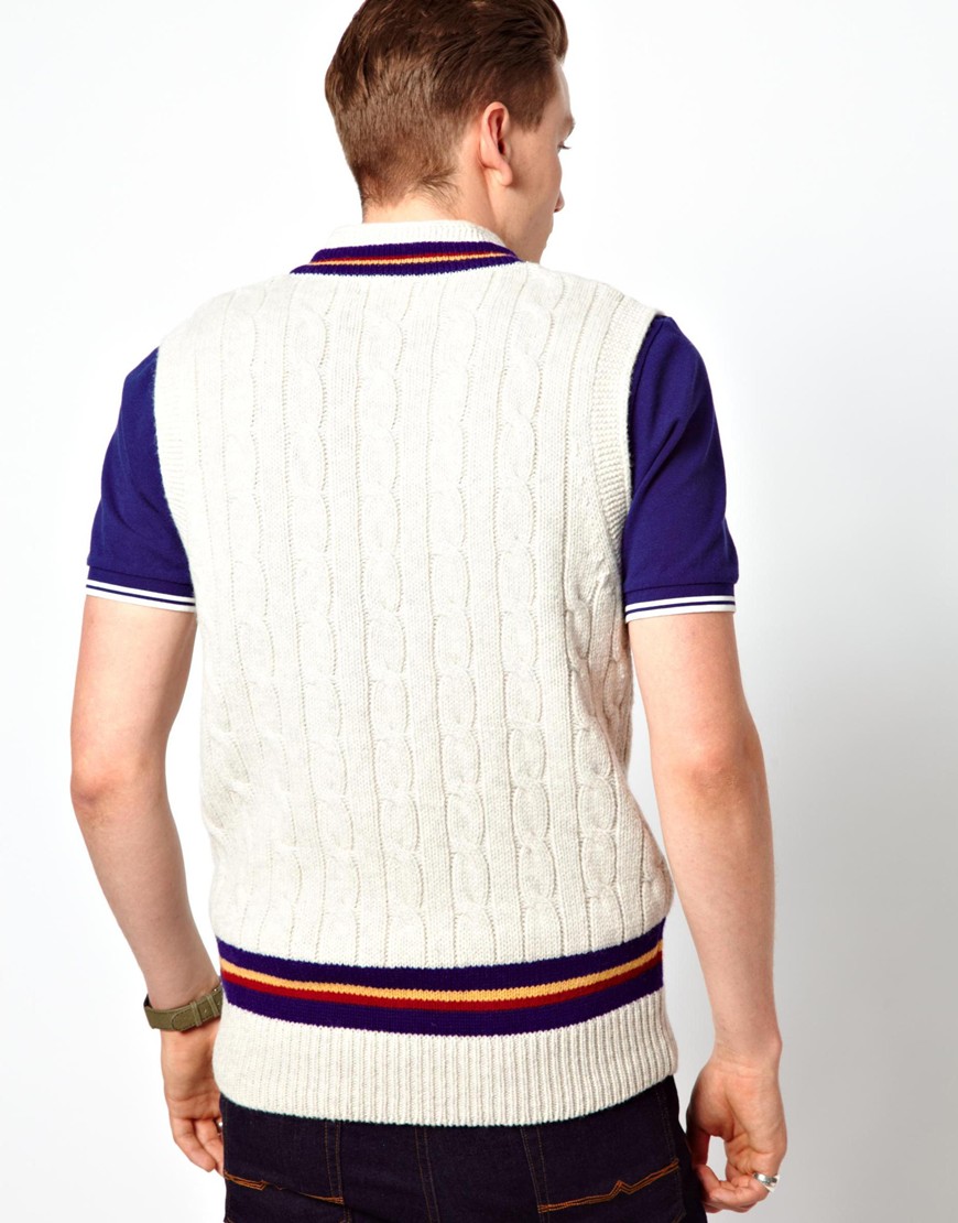 Fred Perry British Knitting Tank Top in Grey (Gray) for Men Lyst
