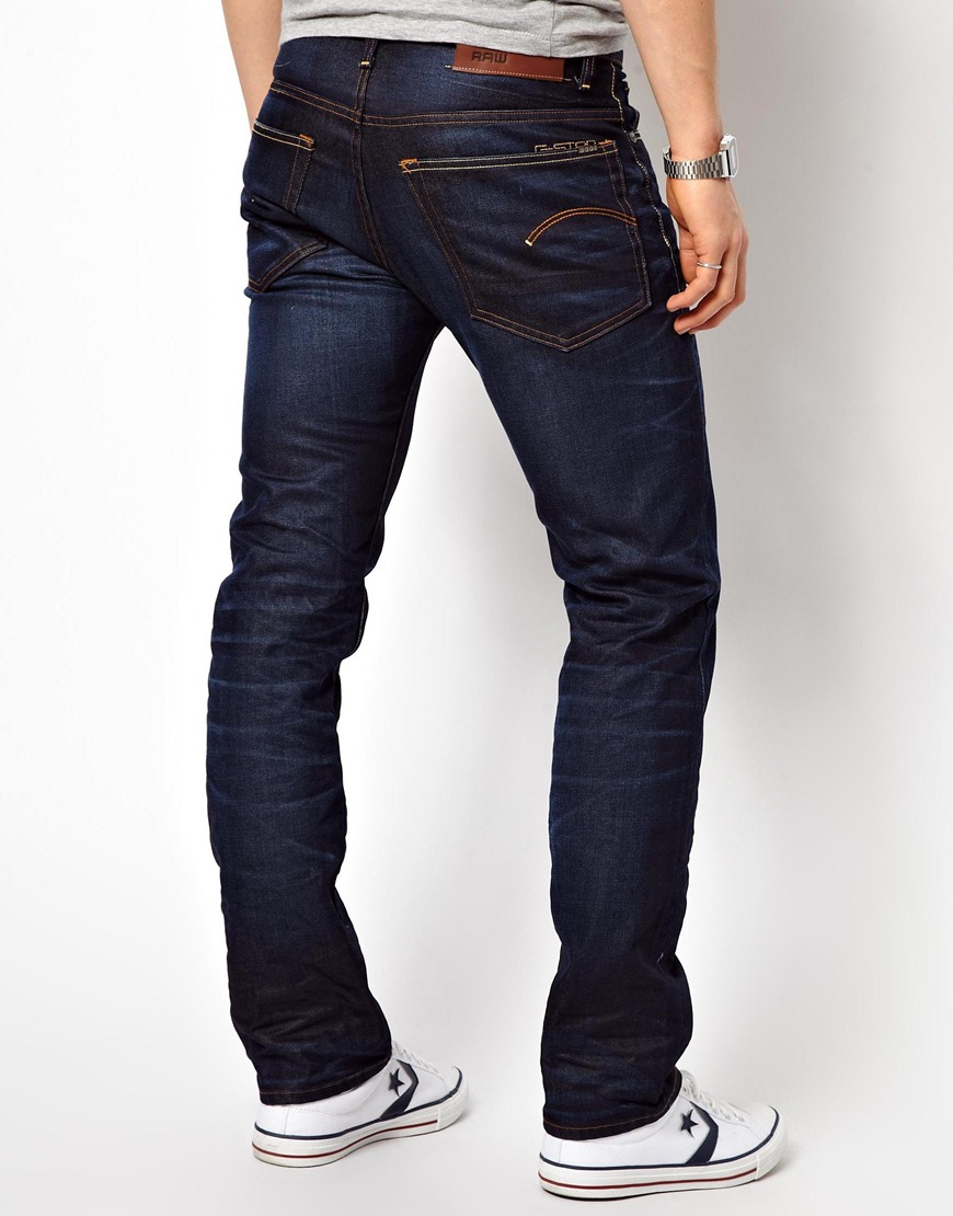 G-Star RAW G Star Jeans 3301 Straight Fit Dark Aged in Blue for Men - Lyst