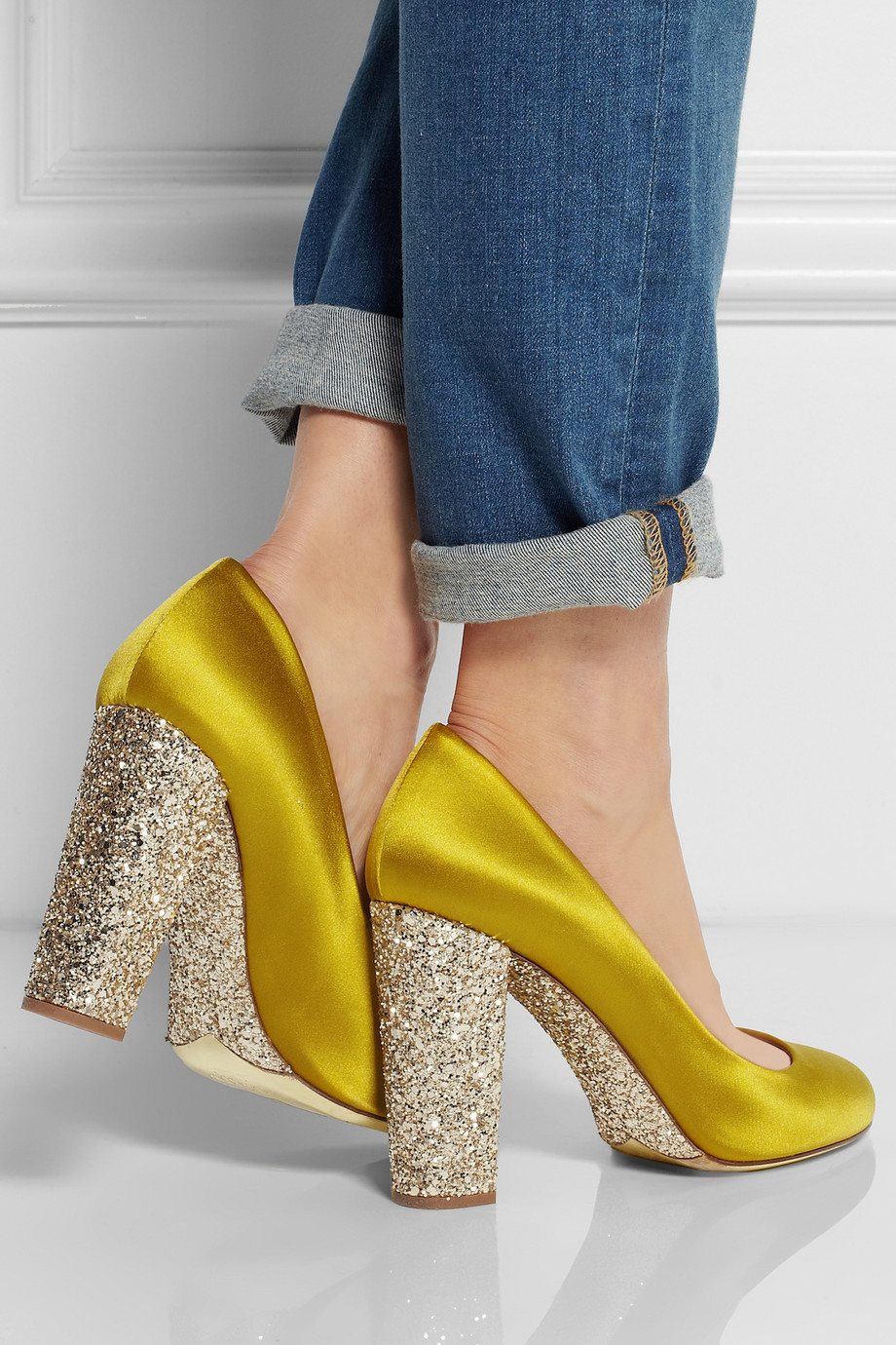 j crew glitter heels