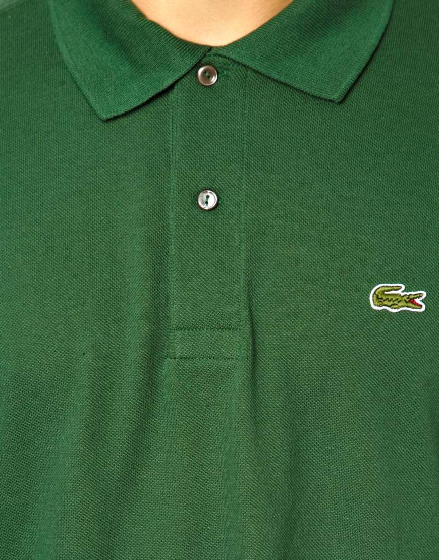 Sporten Weg uitroepen Lacoste Polo Shirt with Crocodile in Green for Men | Lyst