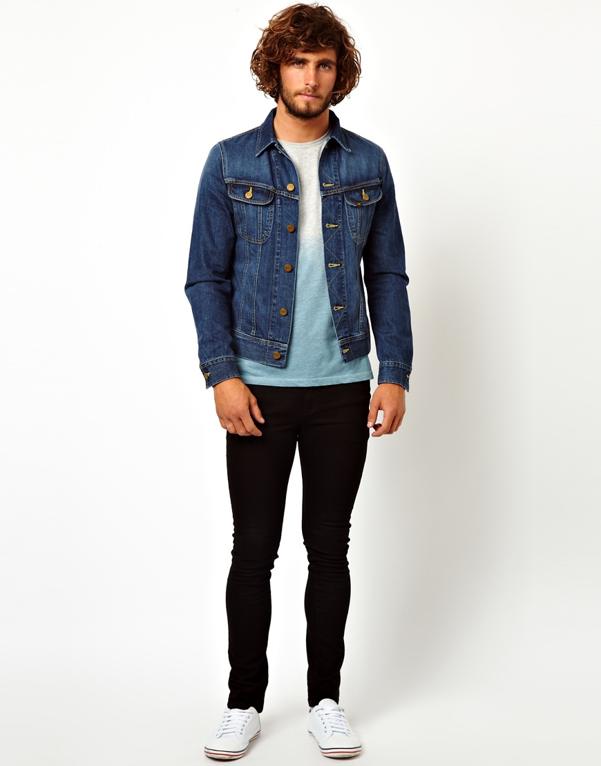 Lee Jeans Denim Jacket Rider Slim Fit Epic Blue for Men - Lyst