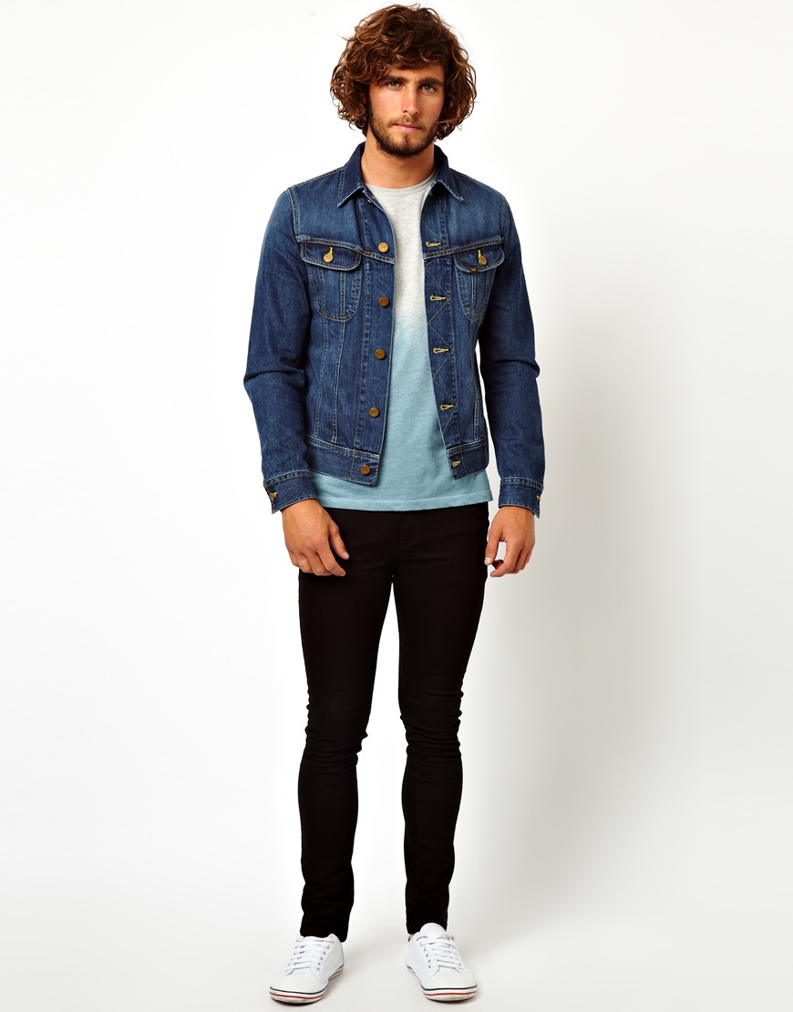 slim fit trucker jacket