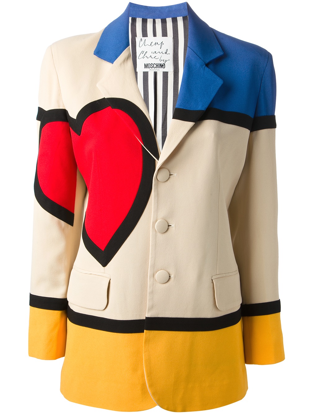 Moschino Mondrian Jacket in Brown | Lyst