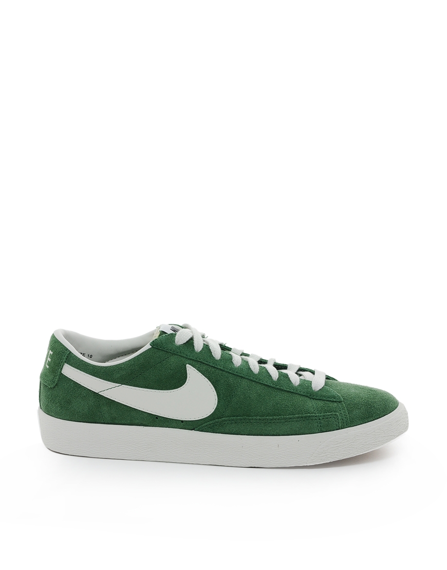 Nike Blazer Low Suede Trainers in Green for Men - Lyst