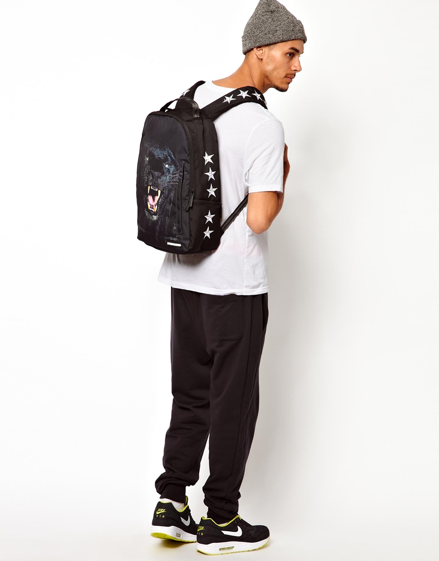 Sprayground Panther Backpack in Black for Men | Lyst