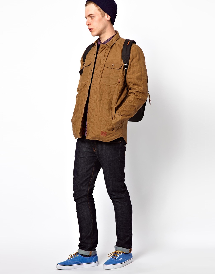 Vans Overshirt Waxed Canvas in Brown for Men | Lyst