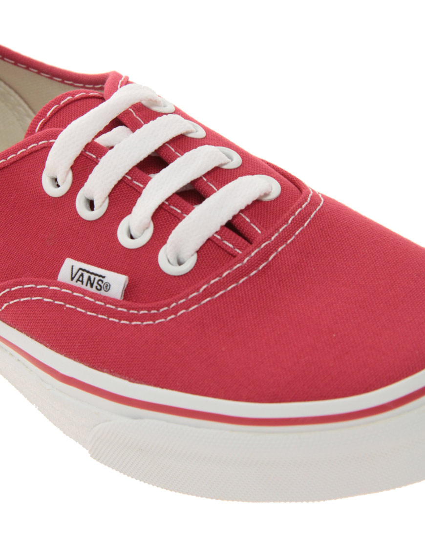 red vans with laces