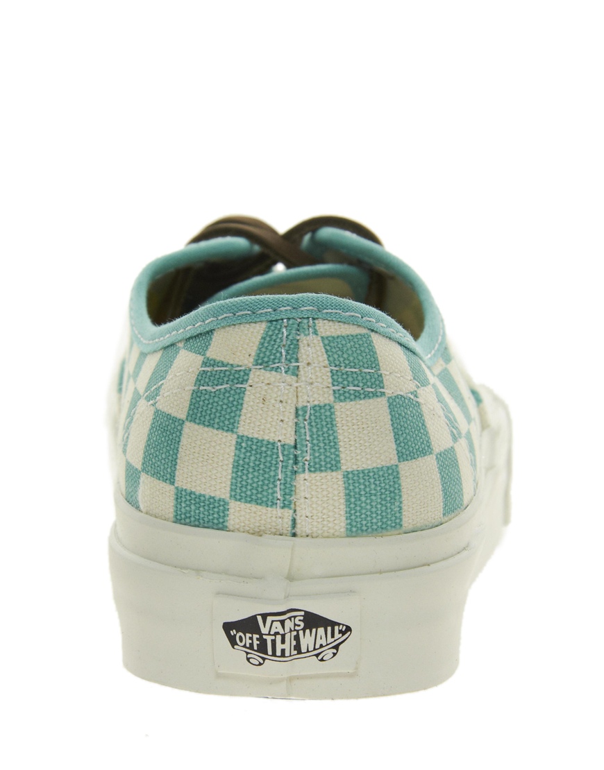mint checkered vans