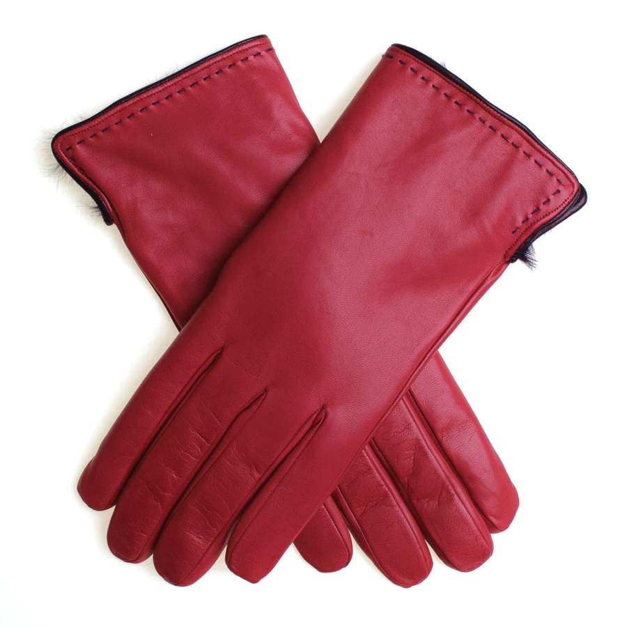 navy leather gloves ladies