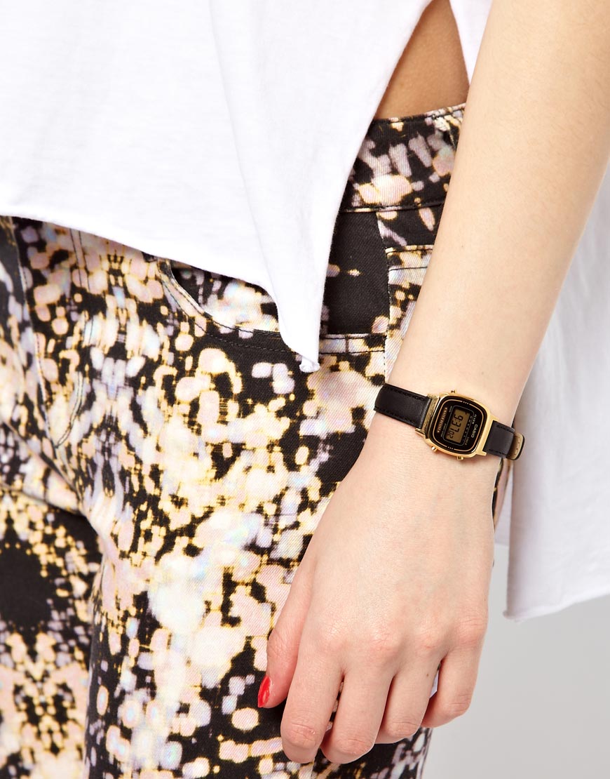 digital watch leather strap