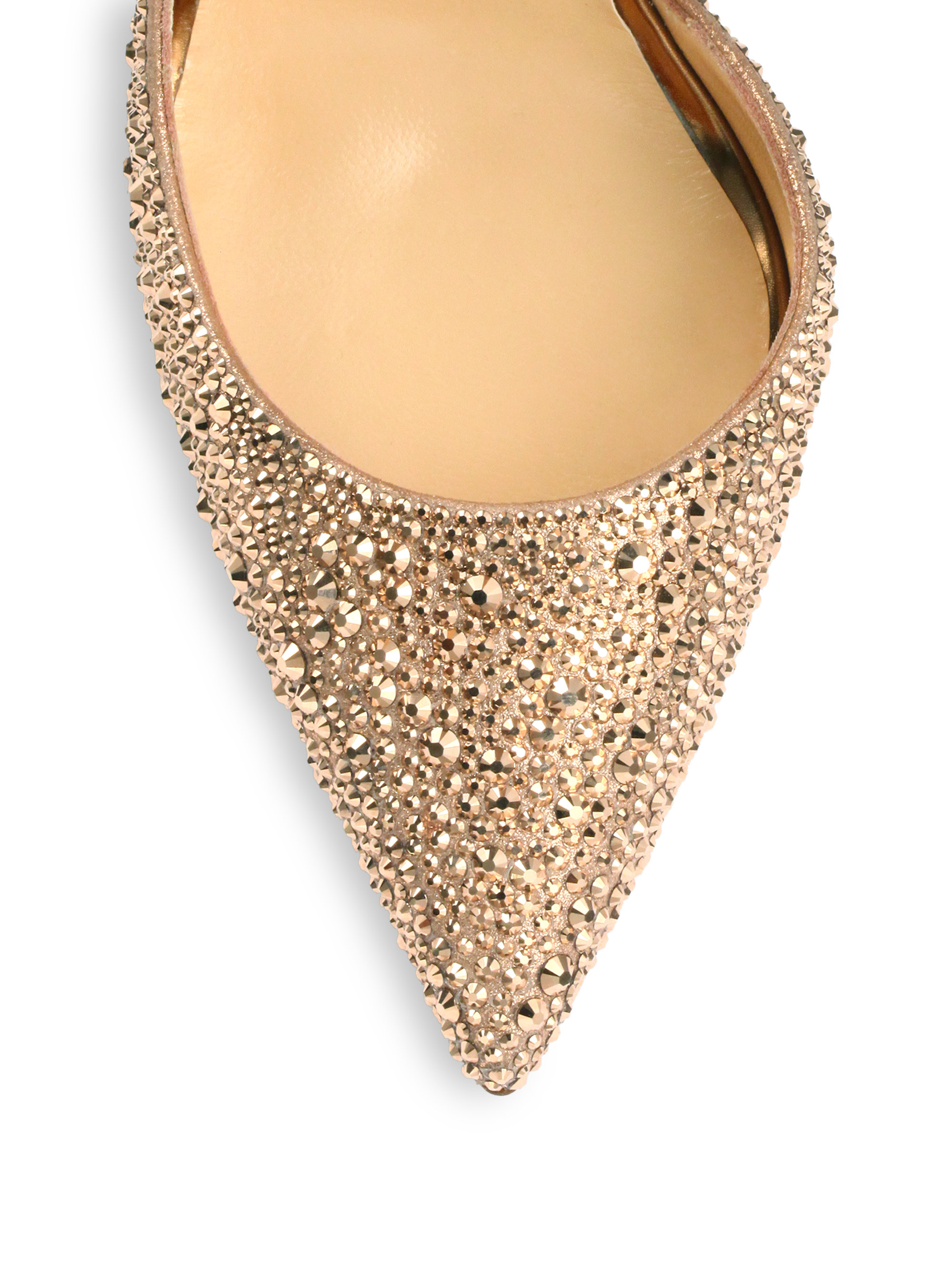 Christian Louboutin Iriza Strass Crystal Pumps in Rose Gold (Metallic) |  Lyst