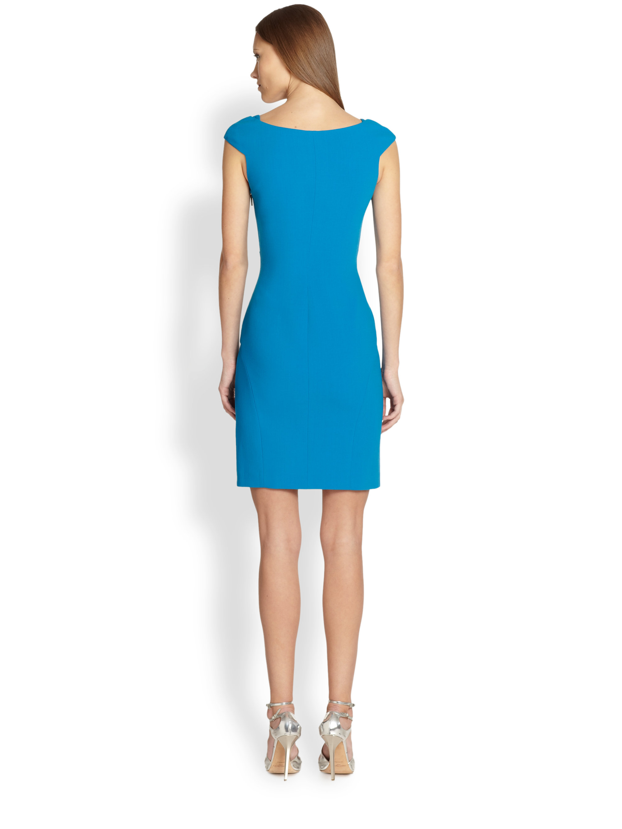 turquoise sheath dress