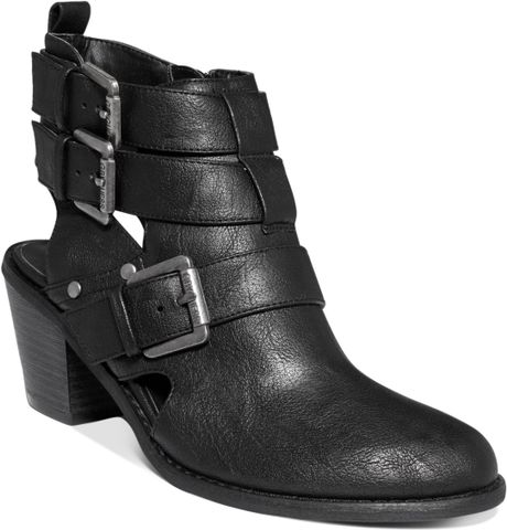 G By Guess Womens Gracyn Slingback Booties in Black | Lyst