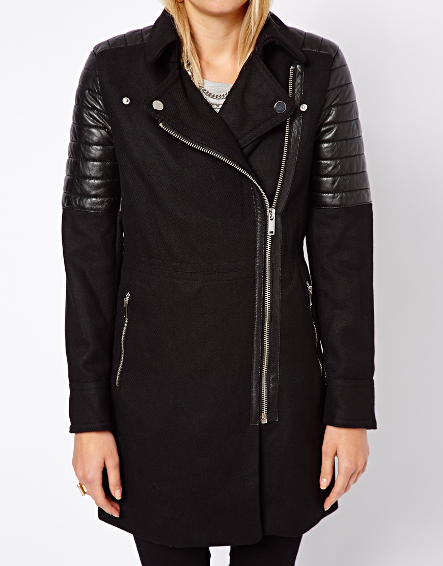 mango black coat