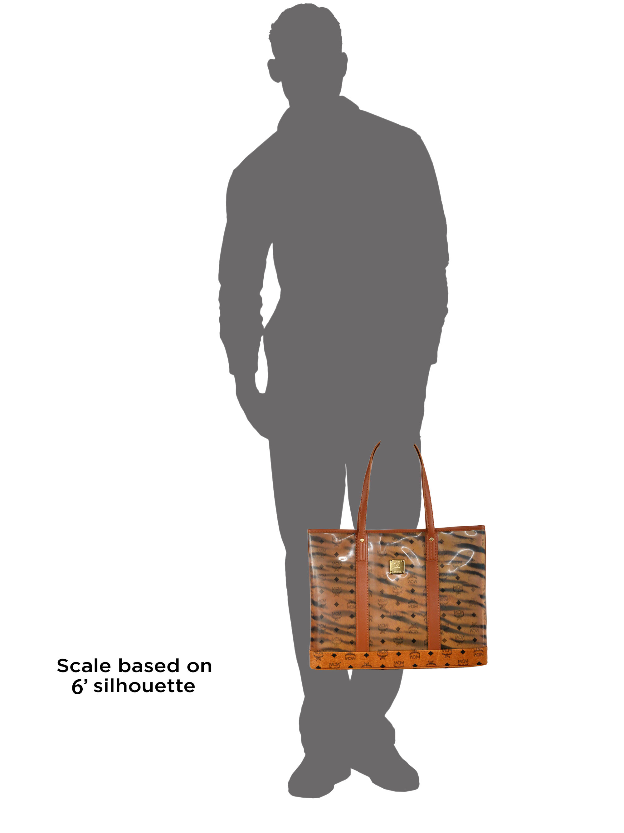 MCM Tiger Monogram Tote Bag in Brown for Men - Lyst
