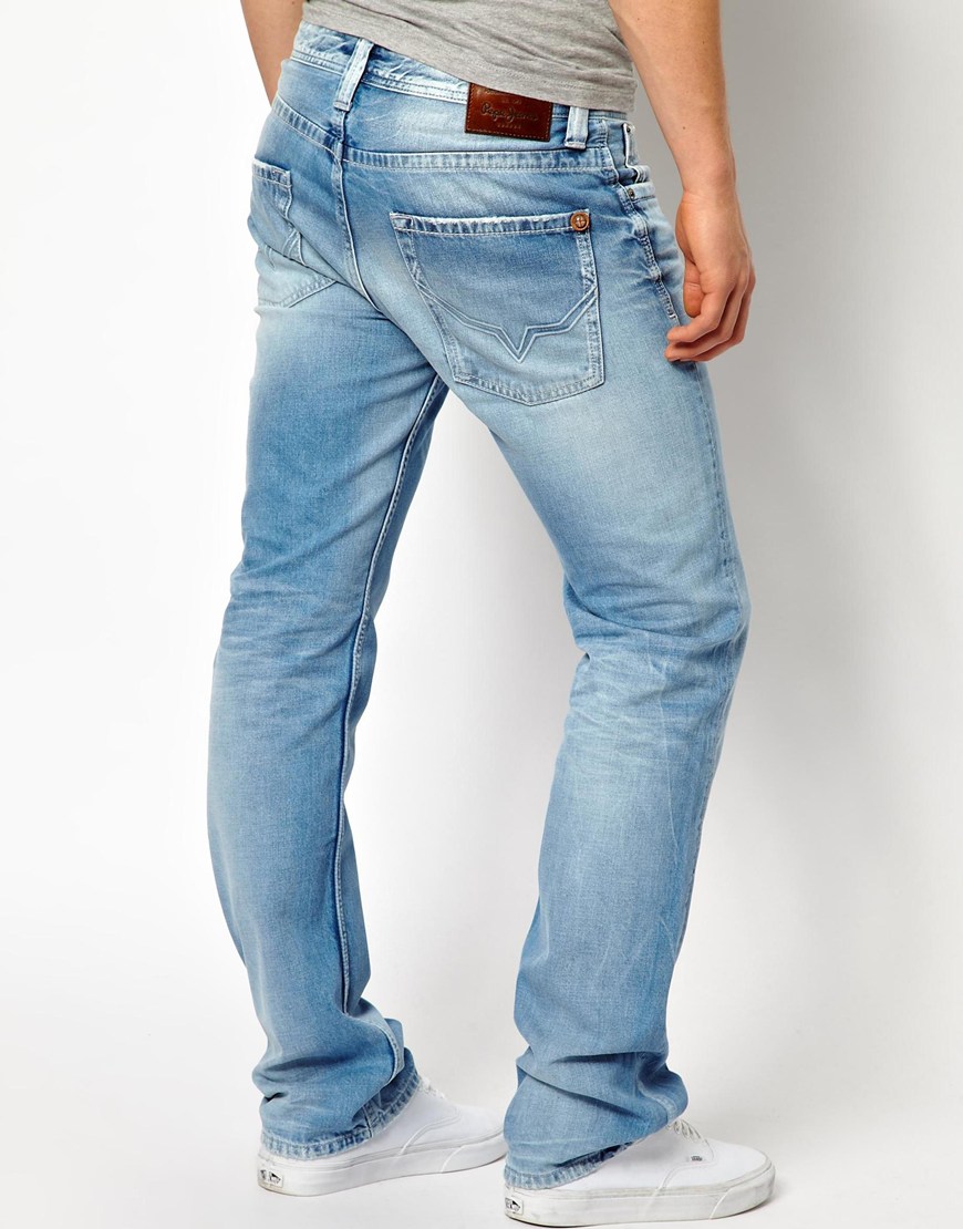 Pepe Jeans Kingston Straight Fit Light Wash in Blue for Men - Lyst