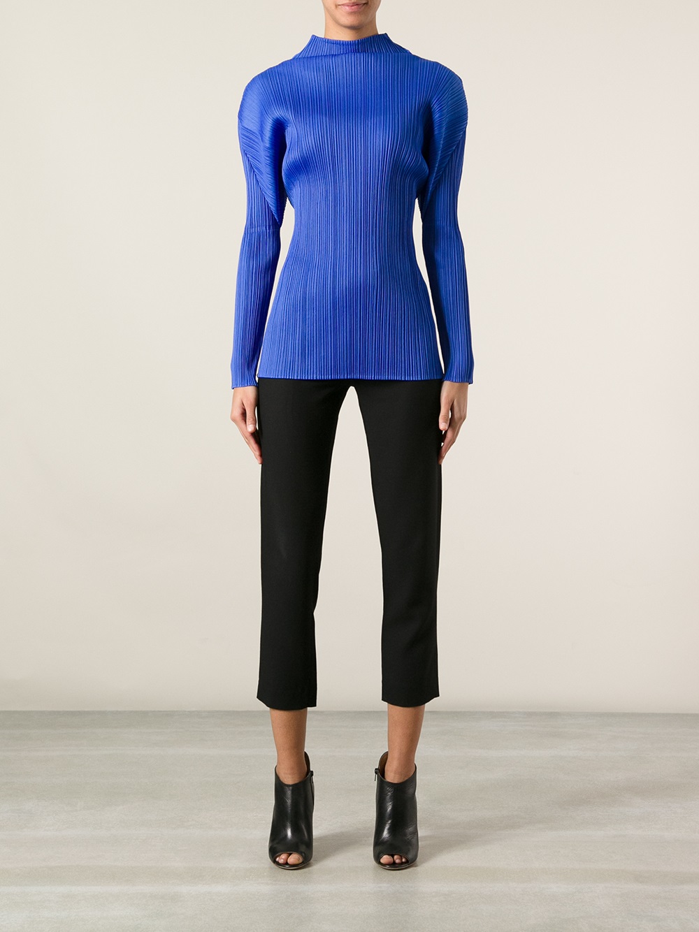 Pleats Please Issey Miyake Pleated Top in Blue | Lyst