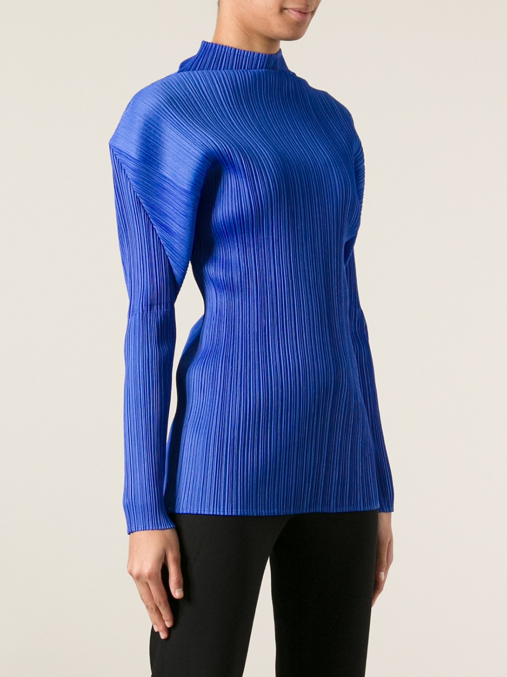 Pleats Please Issey Miyake Pleated Top in Blue - Lyst