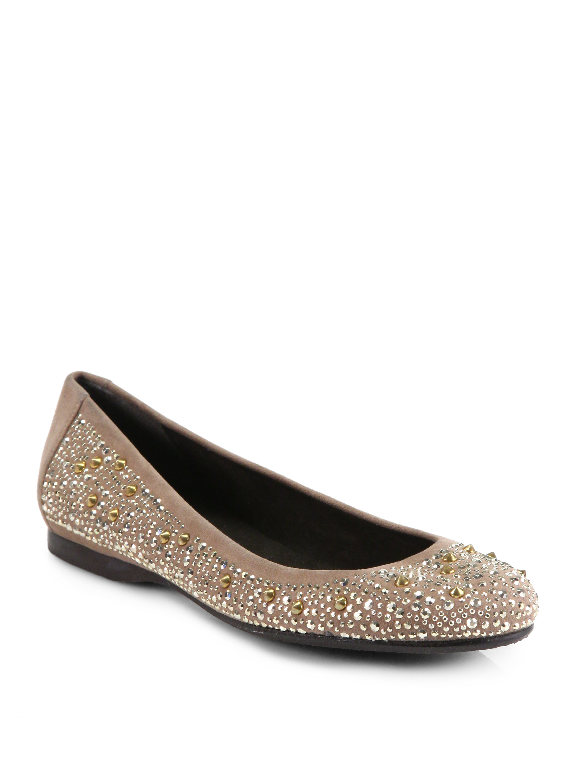 stuart weitzman quilted ballet flats