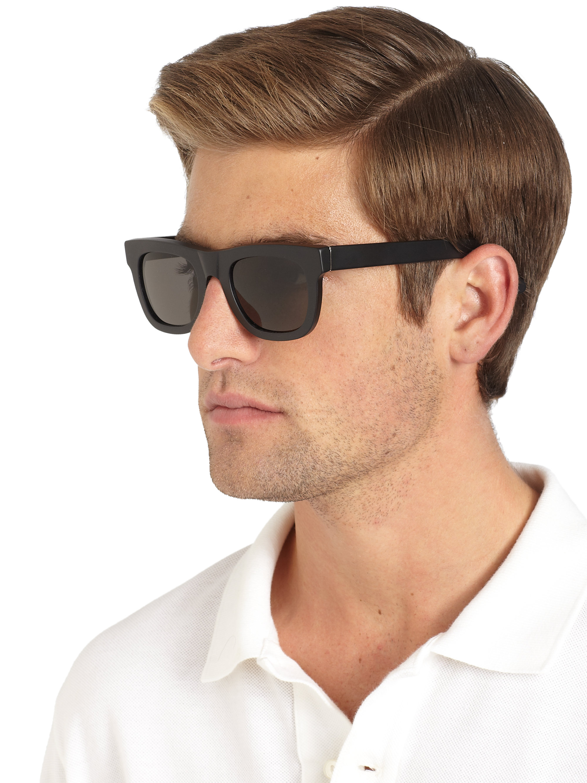 Retrosuperfuture Matte Wayfarer Sunglasses In Black For
