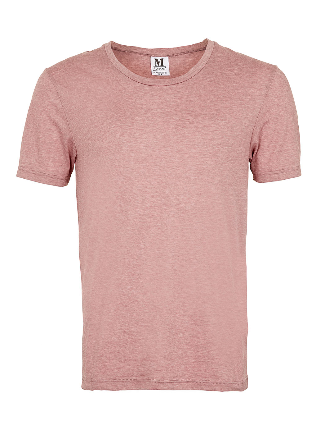 TOPMAN Mauve Marl Scoop Neck Tshirt in Pink for Men Lyst