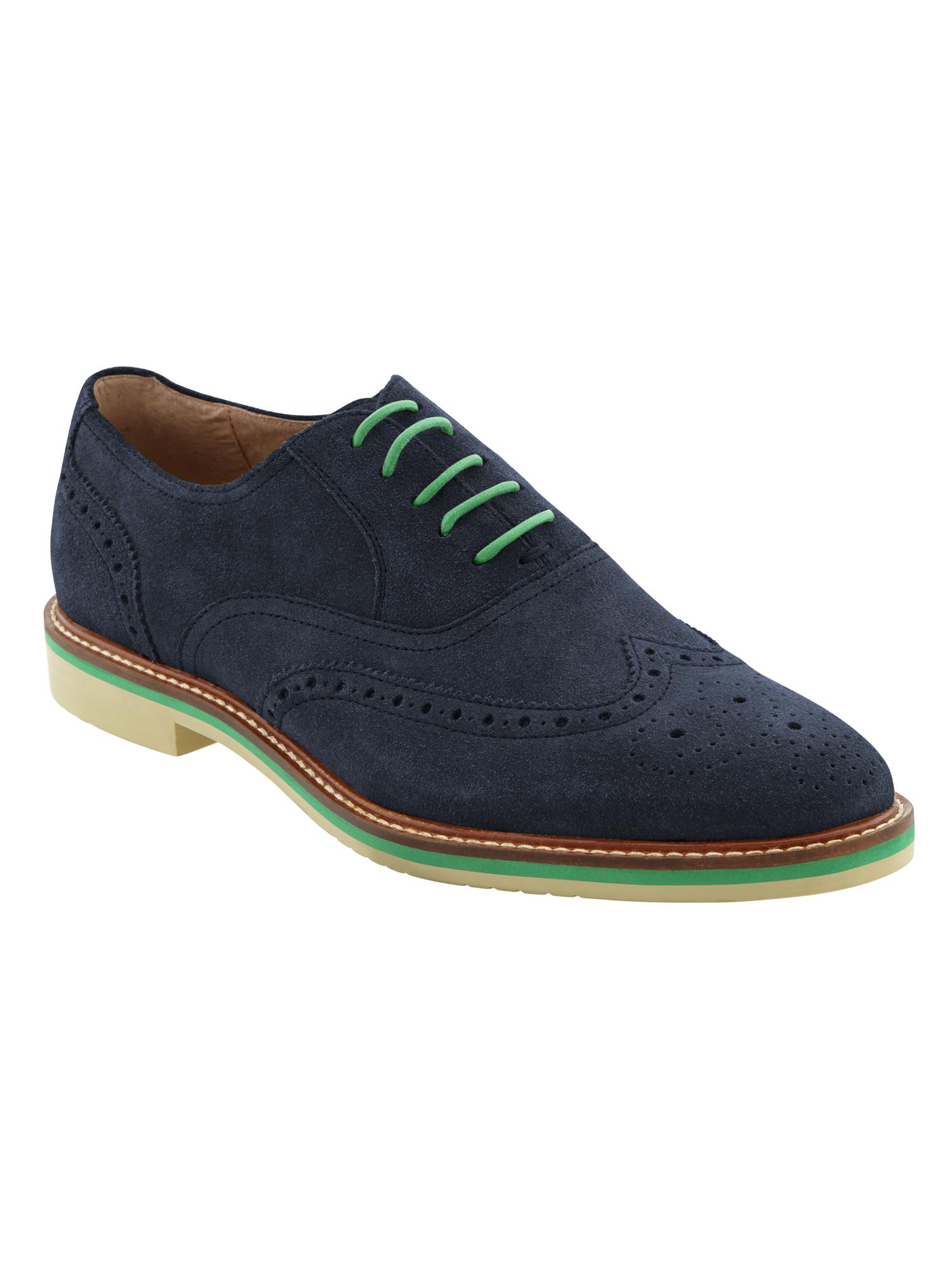 Banana Republic Taylor Suede Oxford Navy in Blue for Men