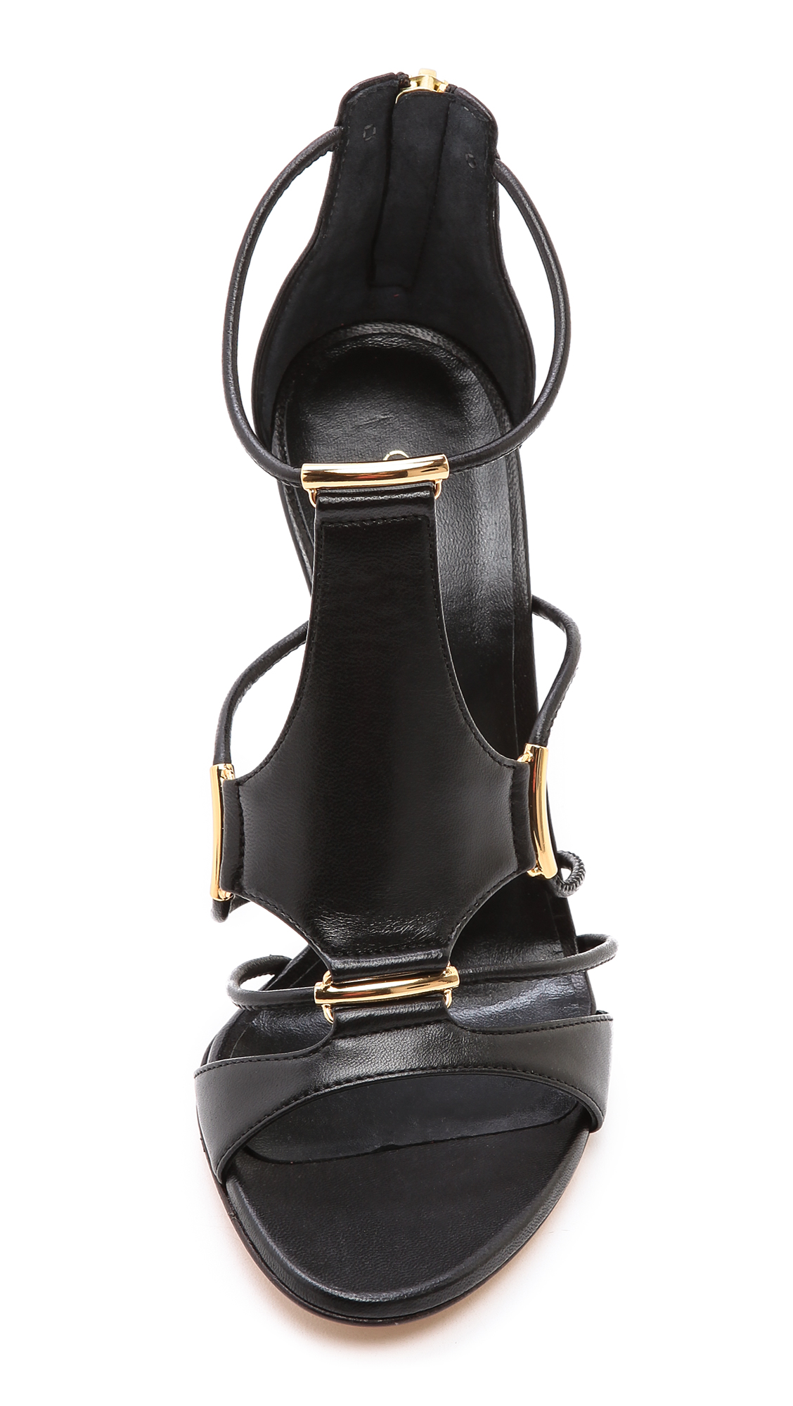 Lyst - Casadei Strappy Stiletto Sandals in Black
