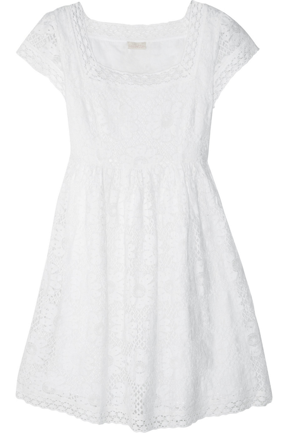 Lyst - Collette by collette dinnigan Cottonblend Lace Dress in White