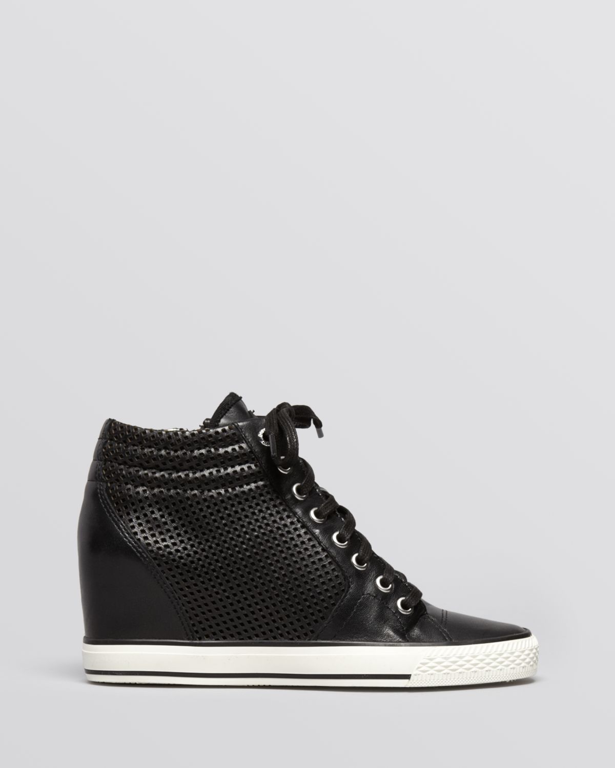 dkny high top wedge sneakers