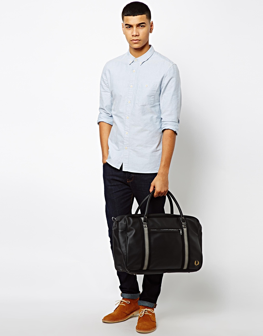 Fred Perry Pique Texture Uomo Holdall Nero 
