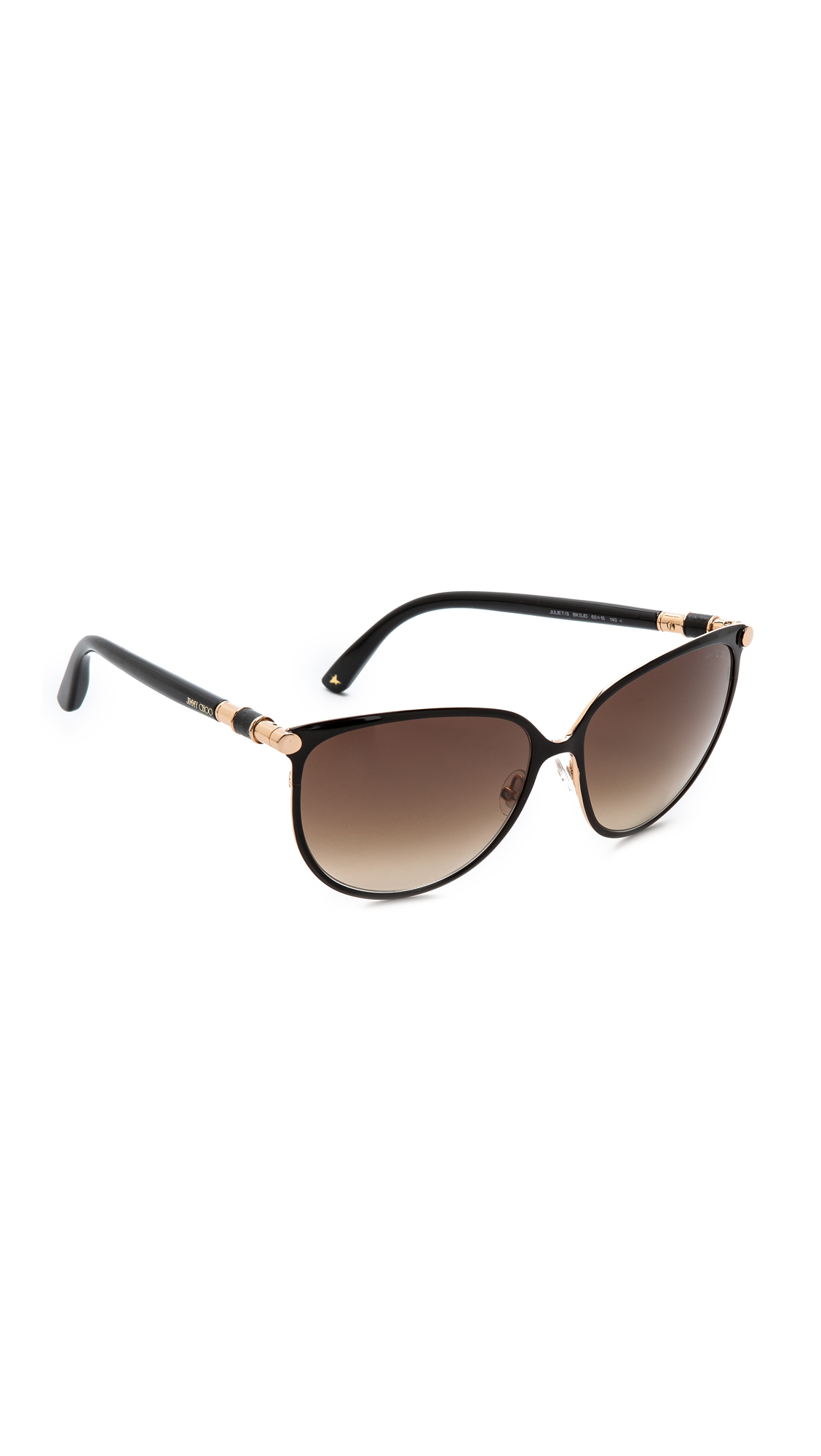 Jimmy Choo Juliet Sunglasses Shiny Black/Brown Gradient Lyst