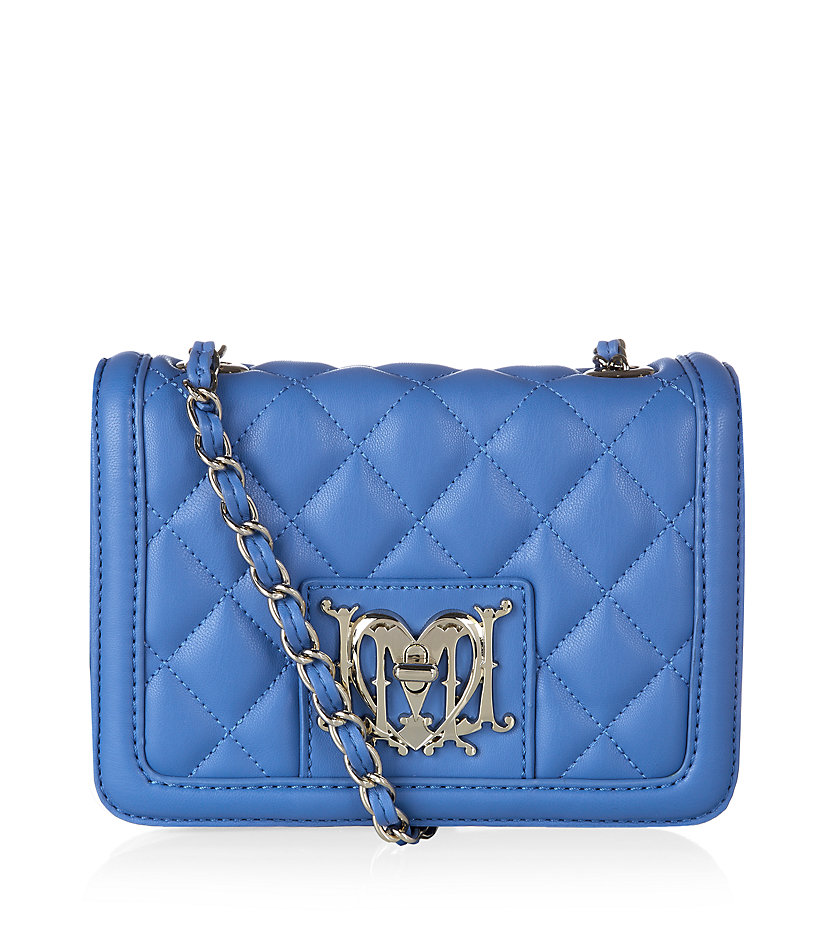 Love moschino Quilted Crossbody Bag in Blue Lyst