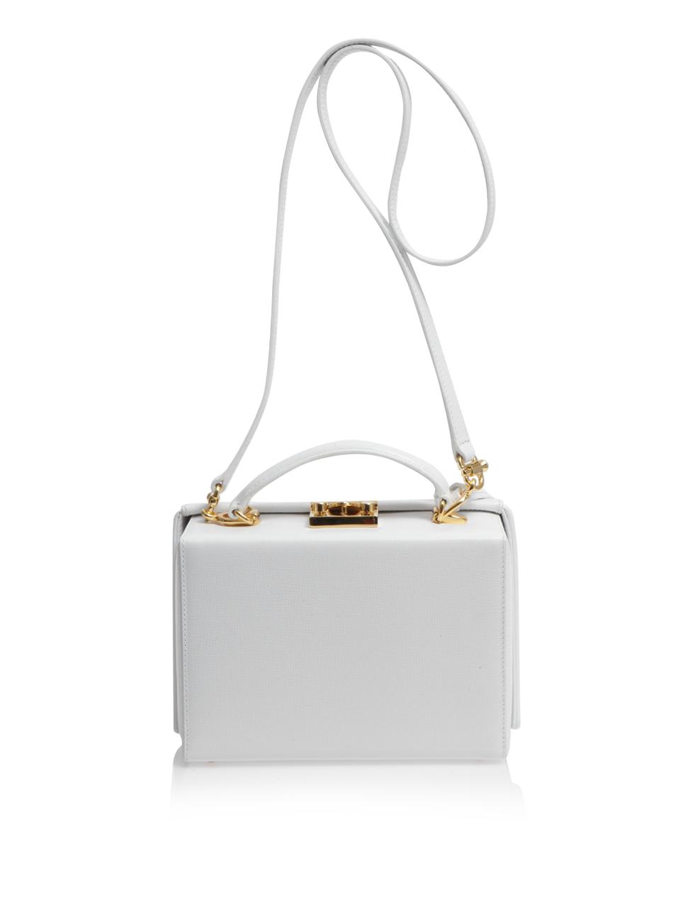 Mark Cross Grace Small Box Bag in White - Lyst