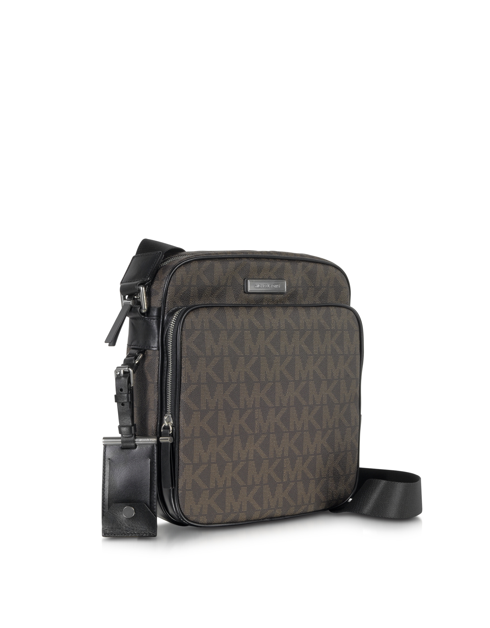 Lyst Michael Kors Brown Woven Signature Messenger Mens Bag In Gallery