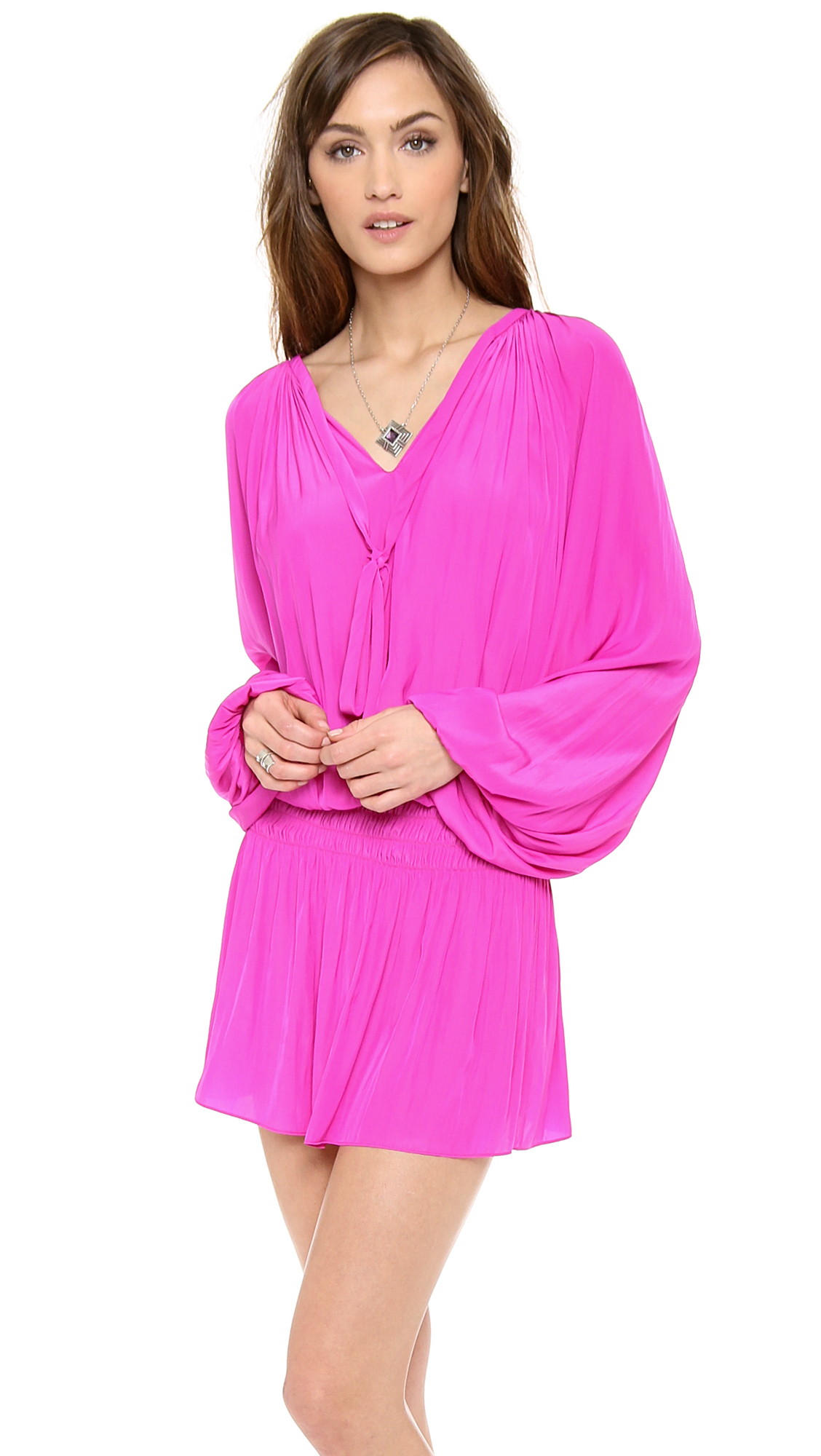 ramy brook hot pink dress
