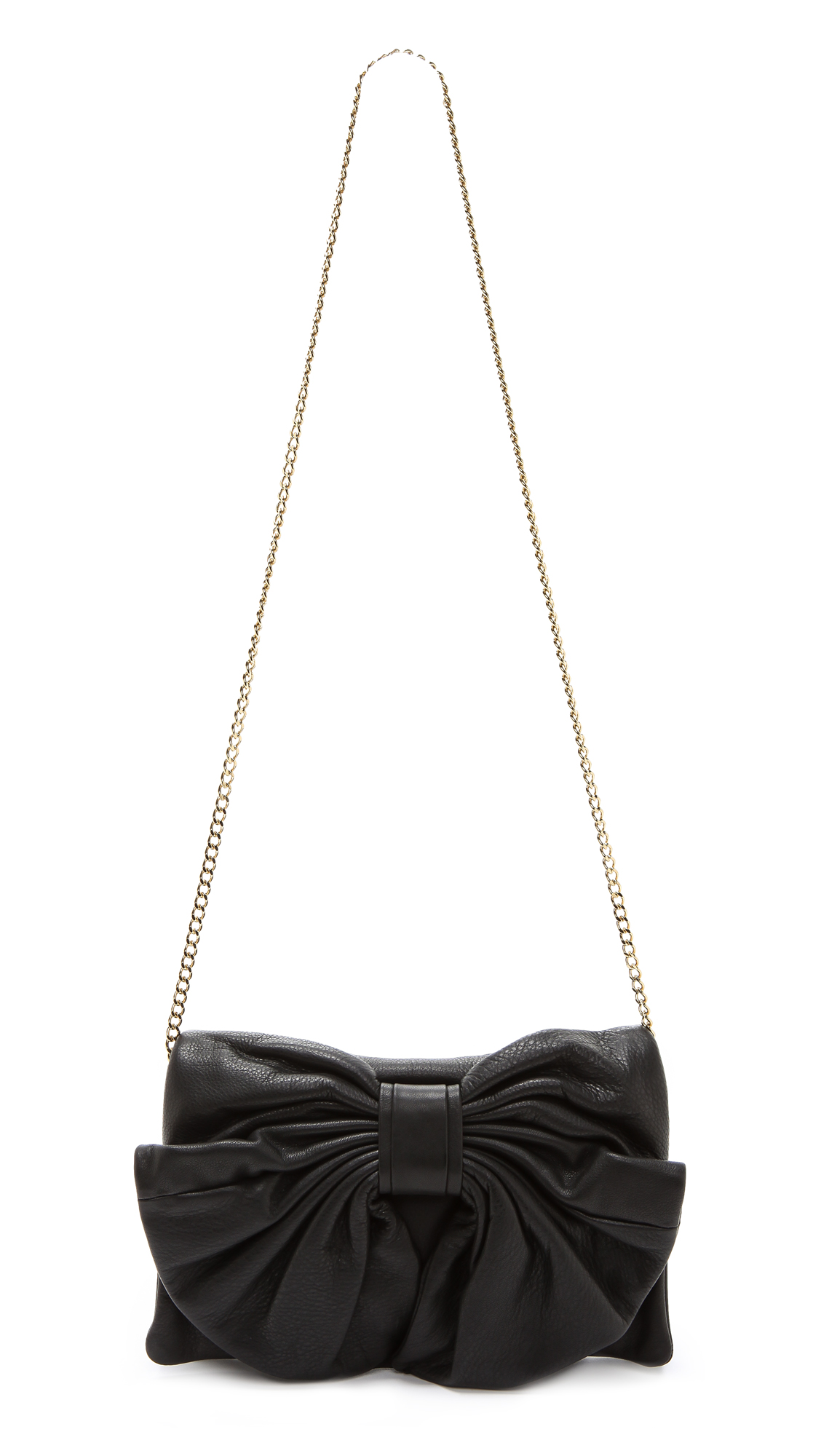 RED Valentino Bow Clutch in Black - Lyst