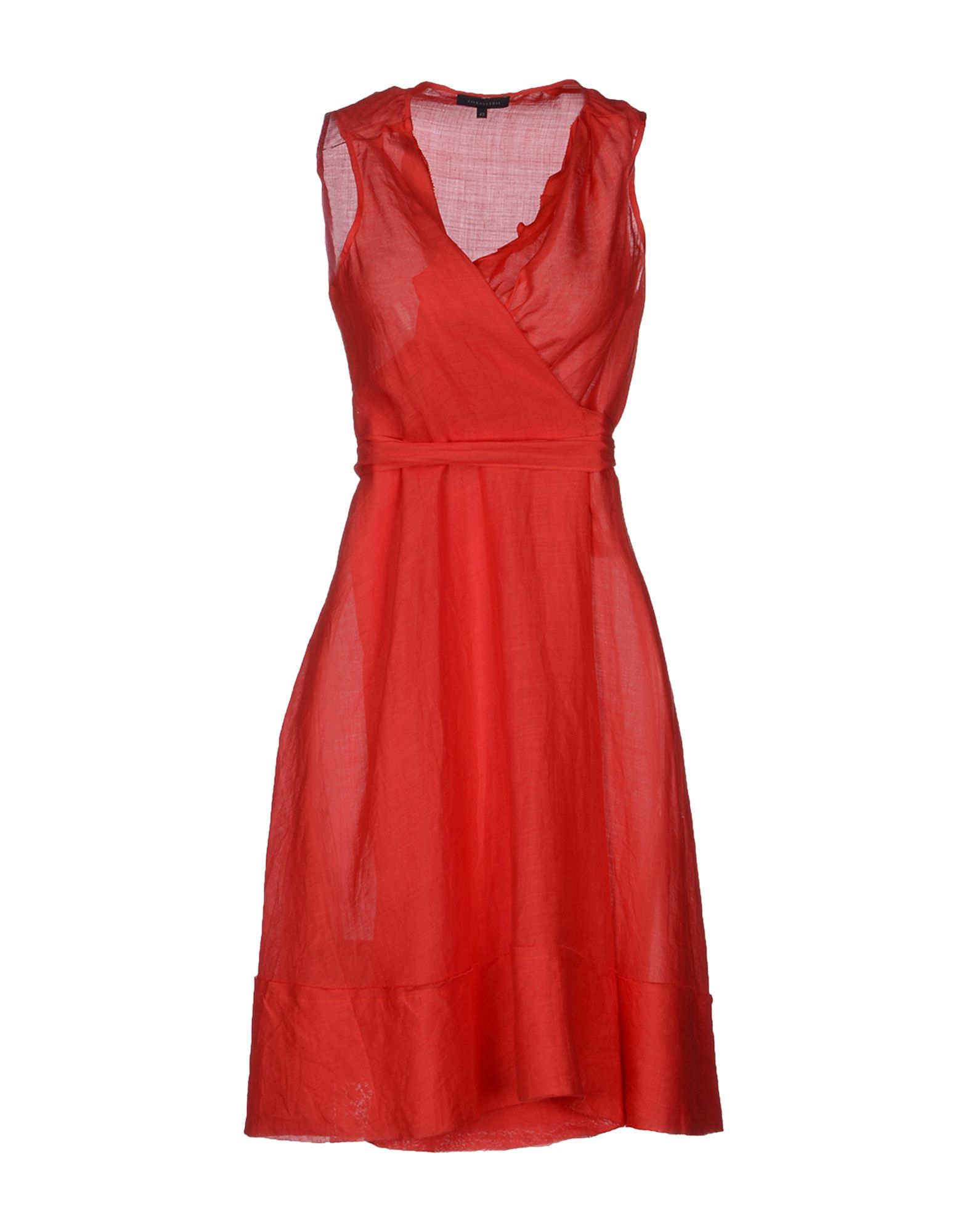 Silk and soie Short Dress in Red | Lyst