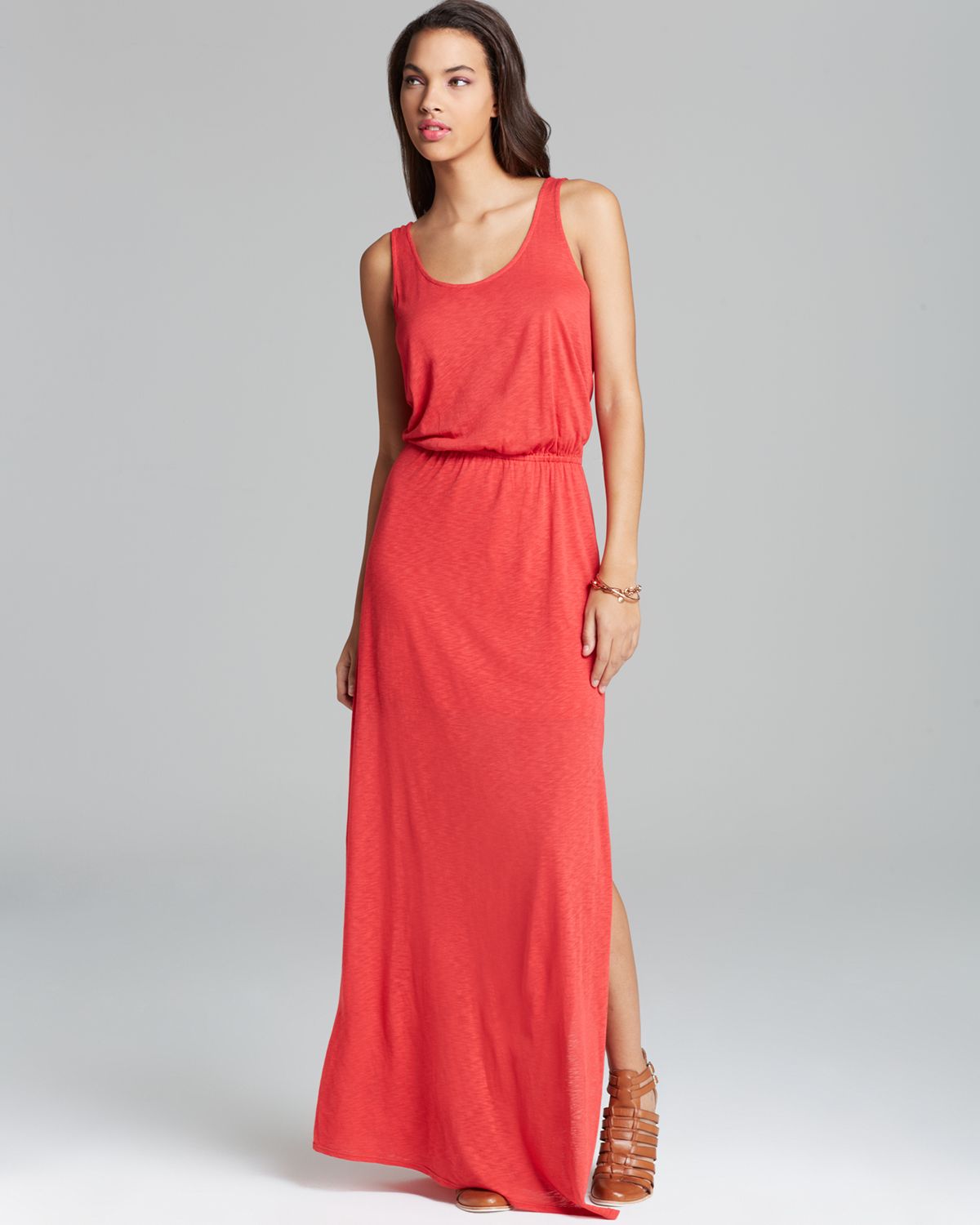 solid maxi dress