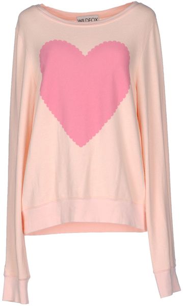 Wildfox Long Sleeve Sweater in Pink (Light pink) | Lyst