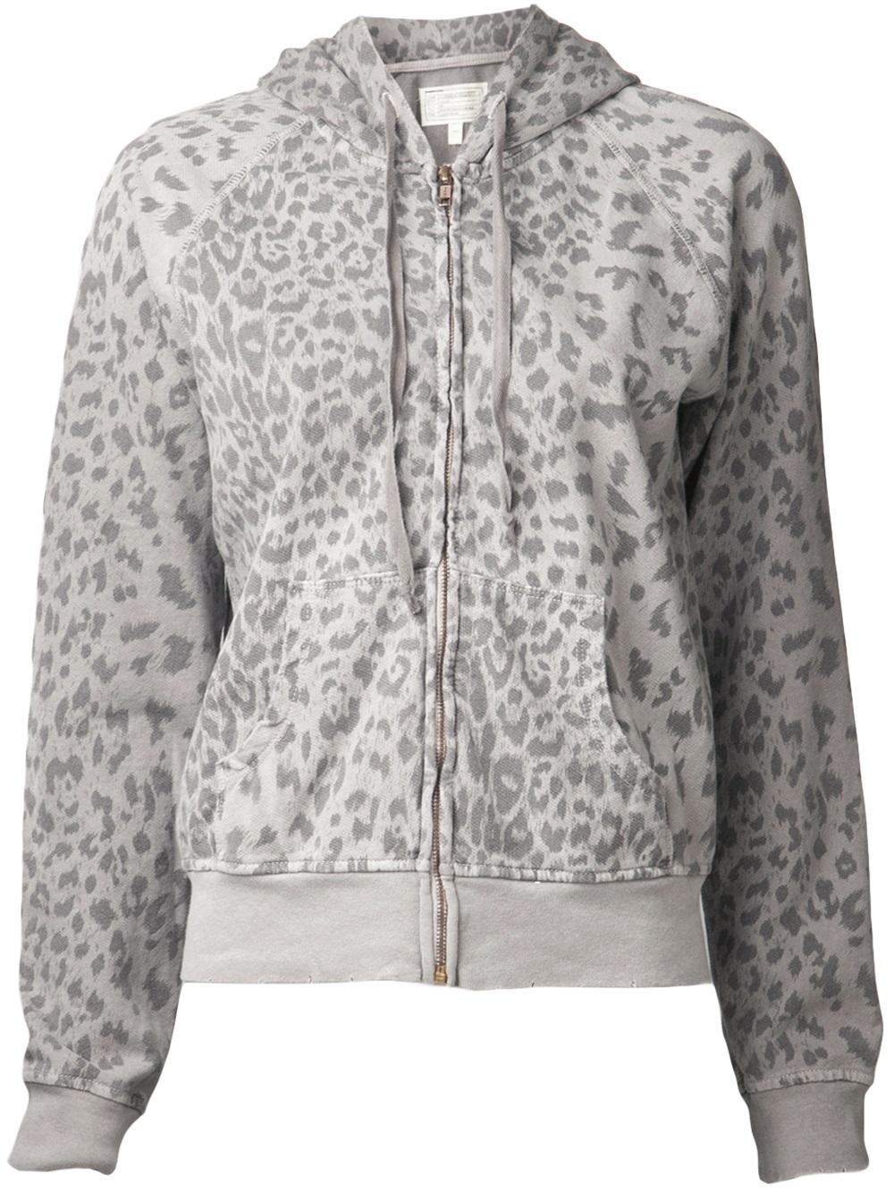 leopard print zip up hoodie