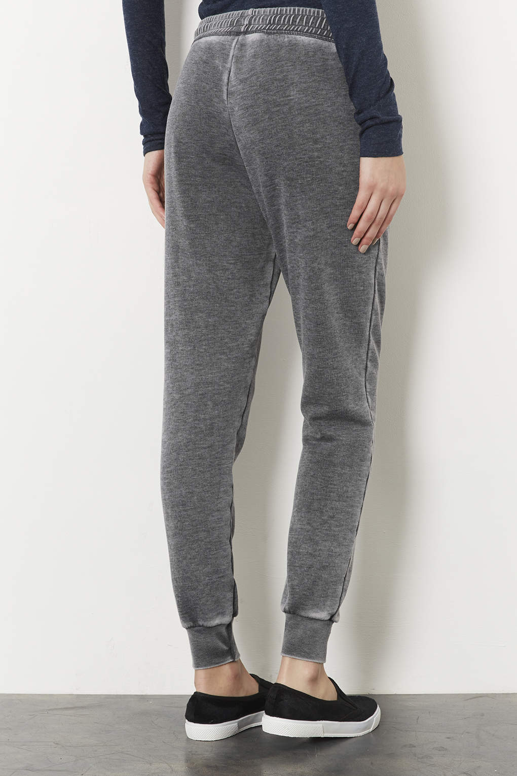 TOPSHOP Burnout Joggers in Charcoal (Gray) - Lyst