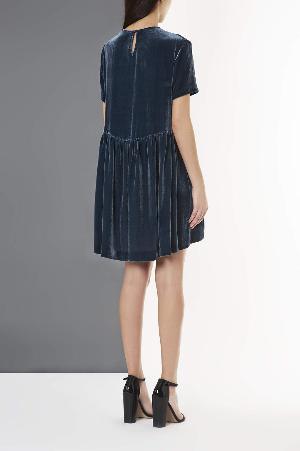 navy blue babydoll dress