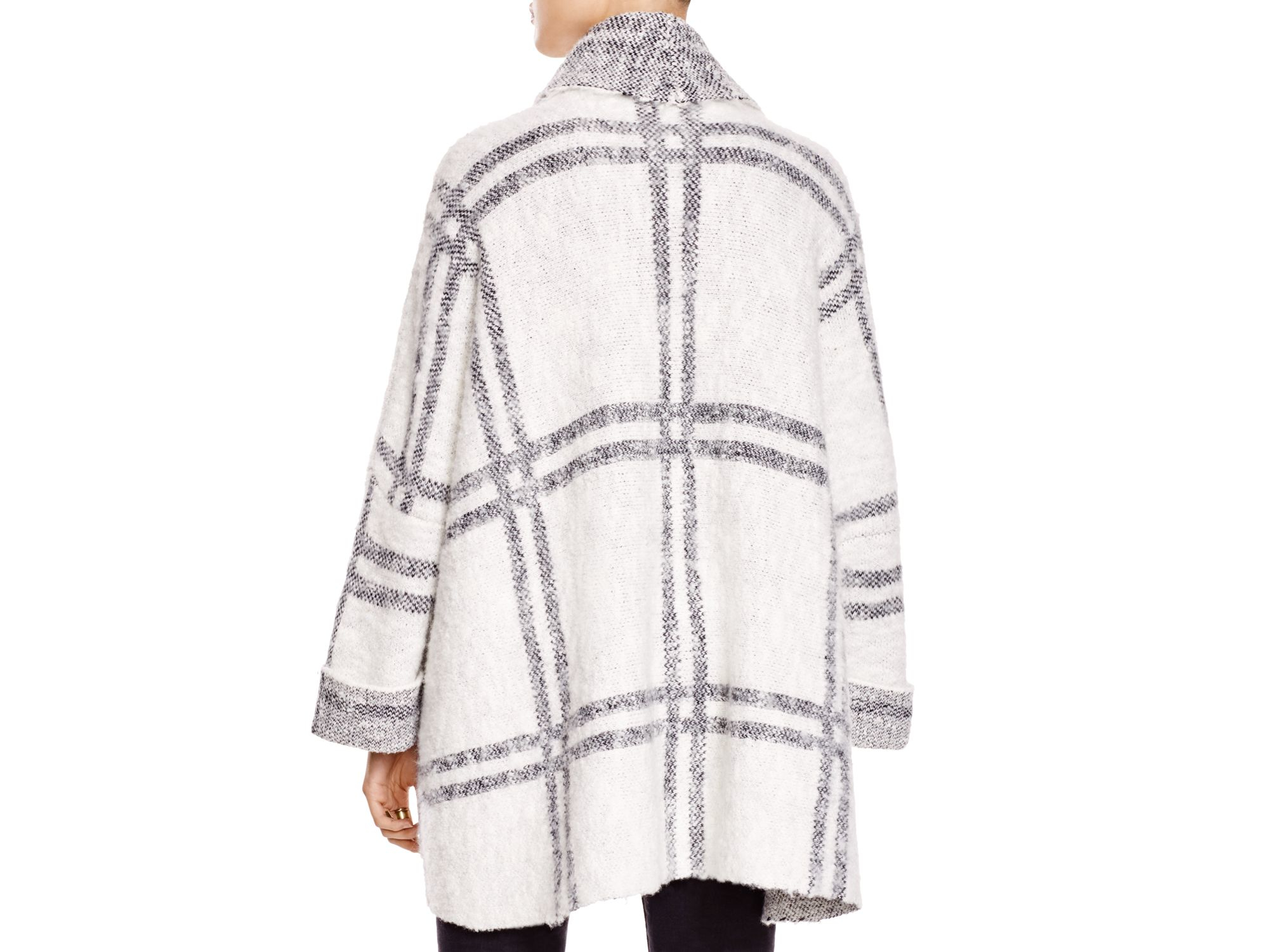 windowpane plaid sweater